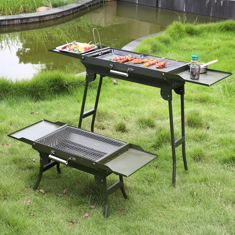 Folding BBQ Coal Grill Portable bbq Grill 82x30cm Outdoor BBQ grill charcoal