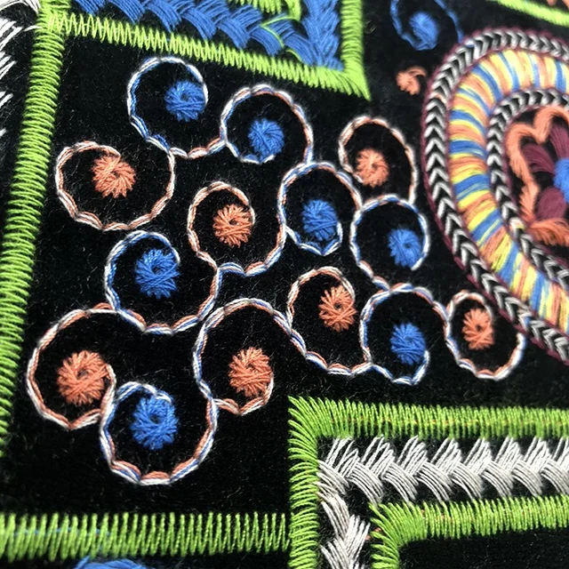 HA-16544 Bohemia new fashion Multicolor folk-custom Velvet luxury embroidered gown 3d fabric