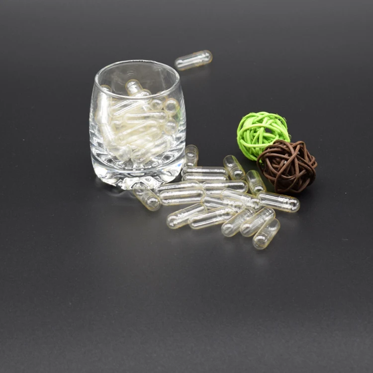 Size 00 0 1 2 3 4 Empty Capsule Transparent Bovine Gelatin Capsules