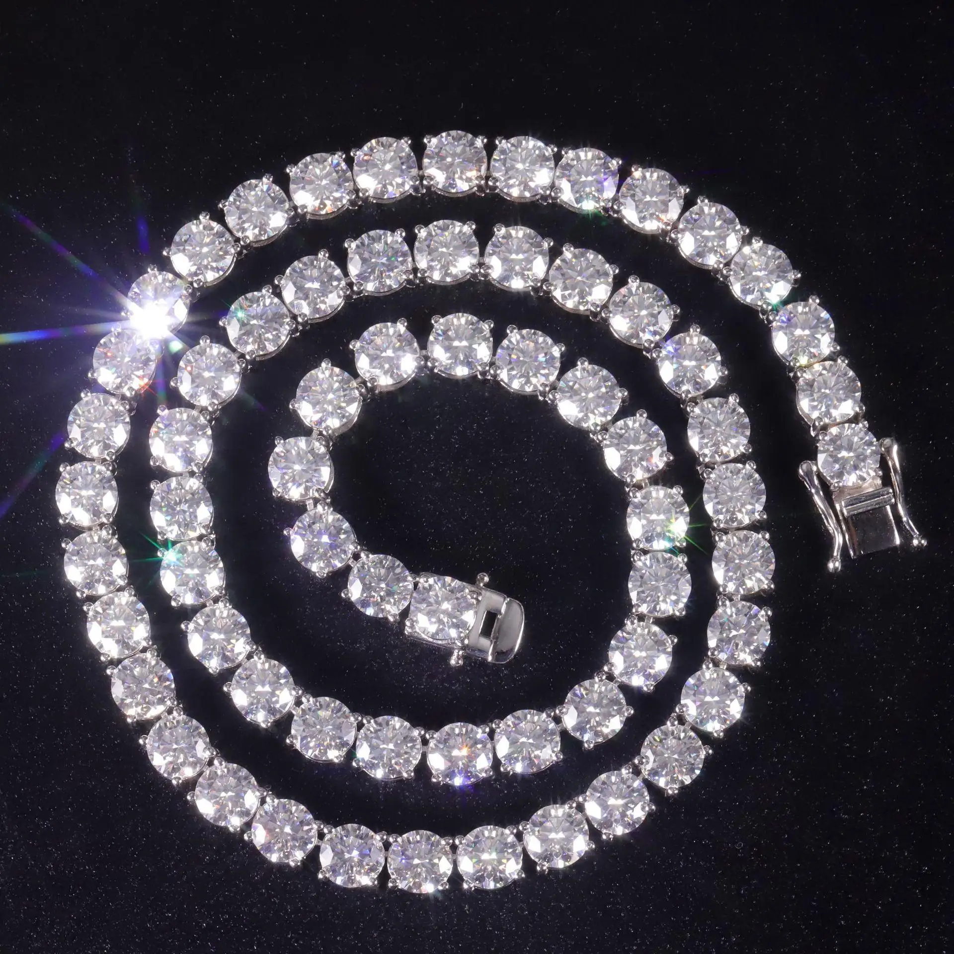 custom cheap moissanite cuban chain wedding necklace alibaba for men