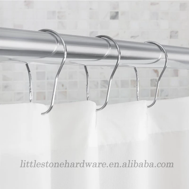 
Simple Pear Shower Curtain Rings Fits Standard Shower Curtains Easy Slide Design 
