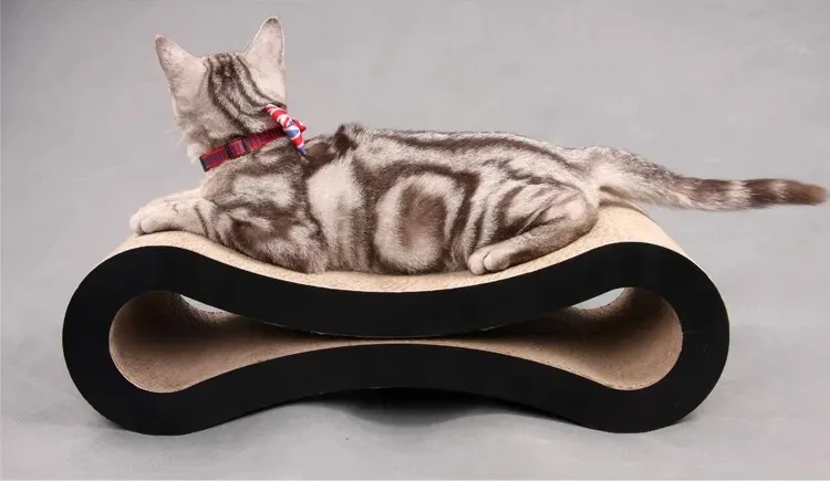 MEOW LOVE No Crumbs Environmentally Friendly Pet Toy Bent Cat Scratching Board