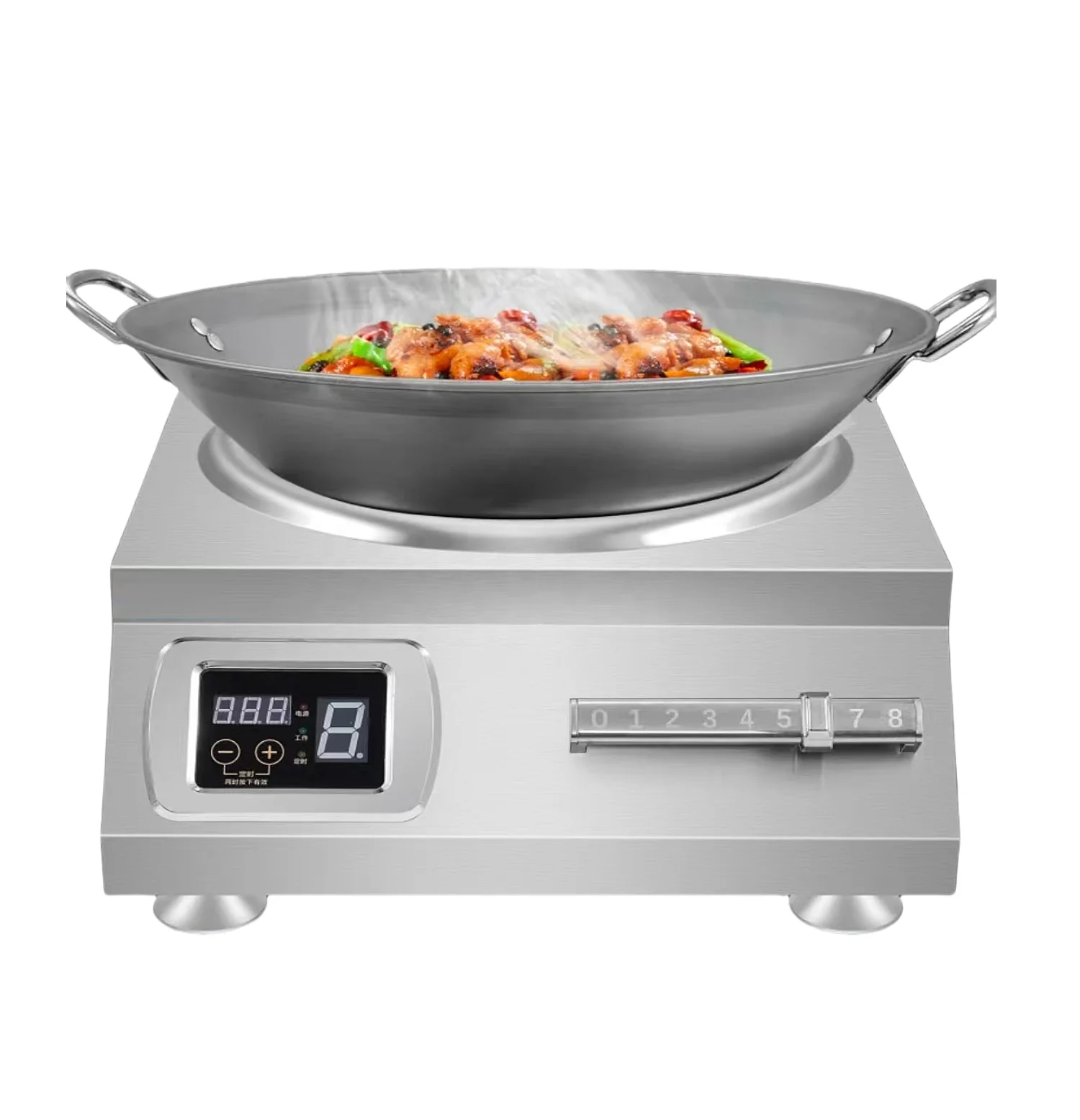 Wholesale Commercial 5000 watt high-power cooking wok burner 5KW Induction cooker concave furnace stove flat plate with timer