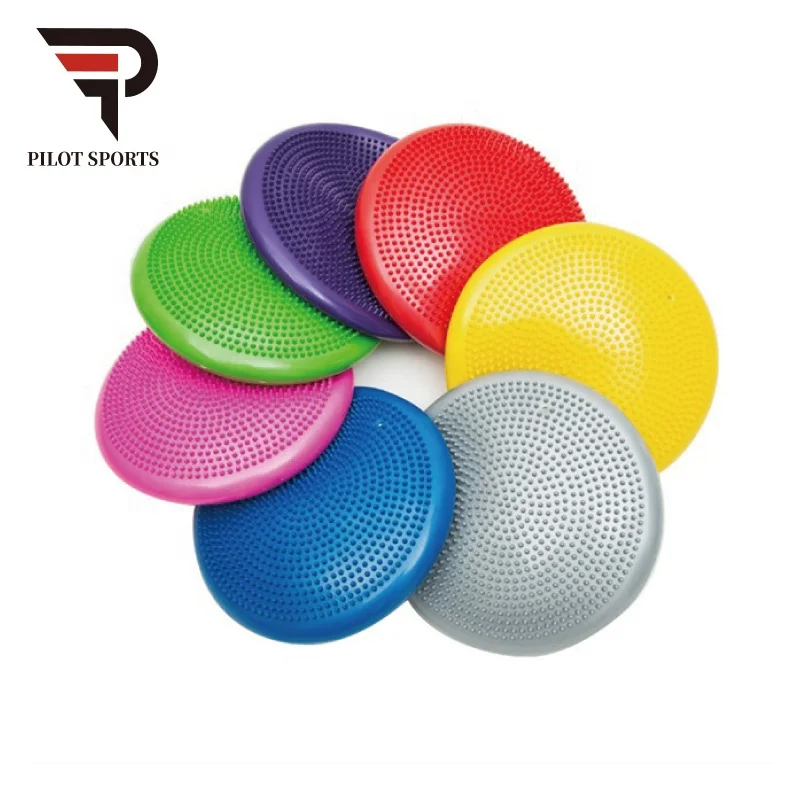 Pilot Sports Inflatable Exercise Durable Gym Yoga Pilates Balance Cushion Massage Balance Pad Yoga Balance Cushion Board