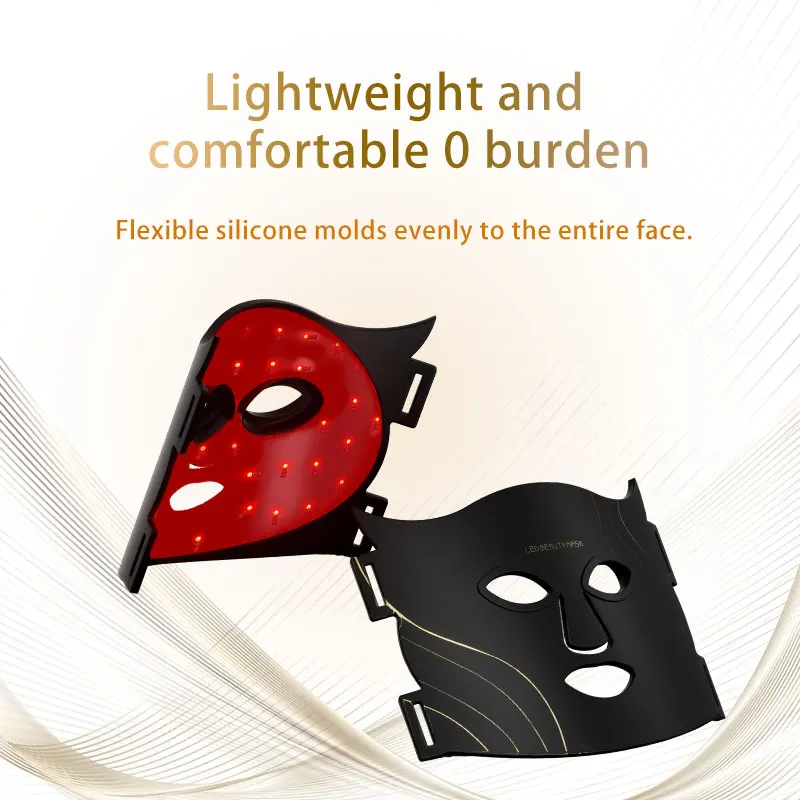 Near infrared light repair facial mask Silicone light-emitting diode facial mask PDT photon therapy silicone facial mask