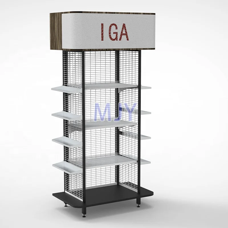  Австралия ига стиль четыре столба HEAVY DUTY с опорными полки супермаркета shelving