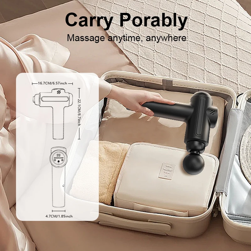 Factory Price Cheap Fascia Gun Portable Cordless Electric Rechargeable Deep Tissue Vibration Relax Relieve Fatigue Massage Gun