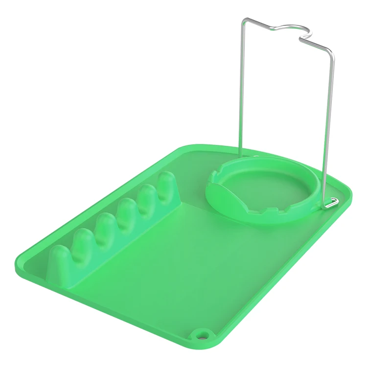 Heat-Resistant Kitchen Utensil Holder Silicone Rest with Drip Pad for Spoons Ladles