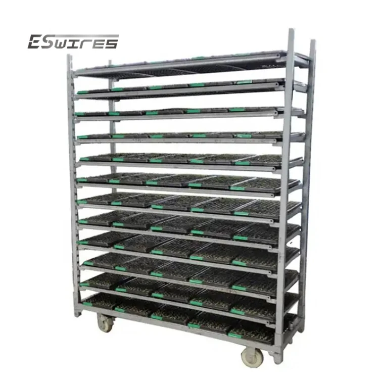 Greenhouse galvanized danish flower storage transport nursery container for plants