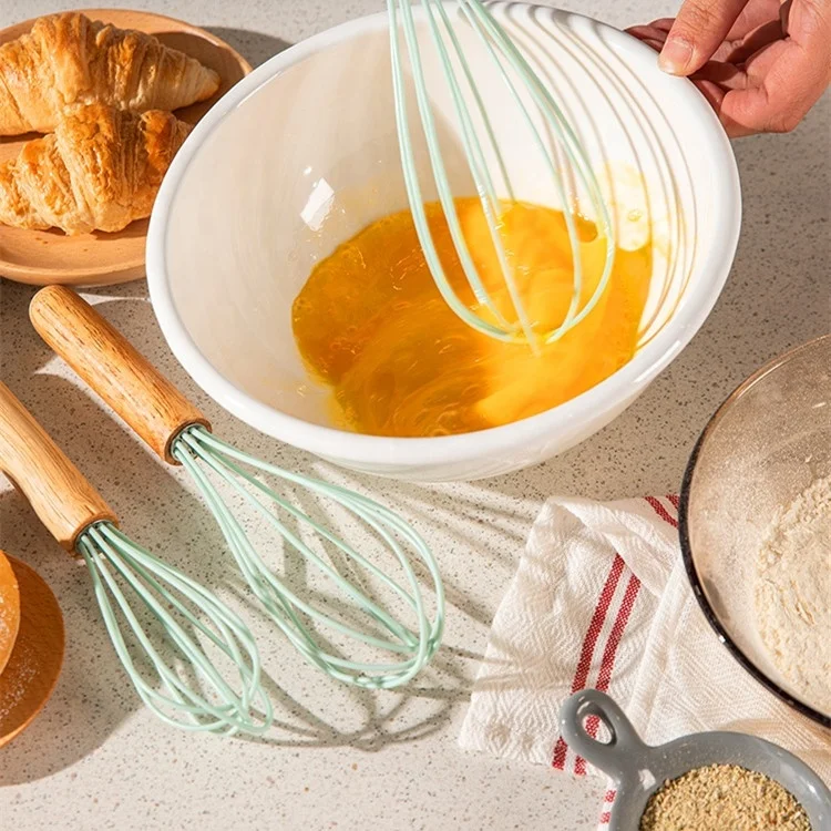 Кухонные принадлежности инструменты для яиц деревянная ручка ручной венчик по оптовой цене