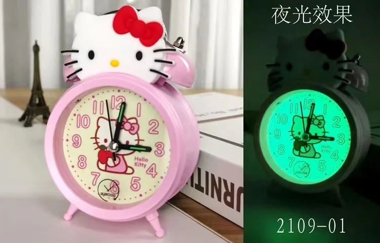 Cute creative cartoon student bedroom bedside night light alarm clock