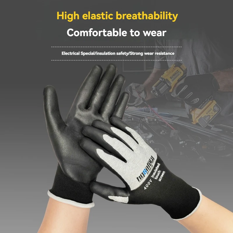 Wholesale Hand Protection Dielectric Insulation Gloves Nitrile 400v Electric Insulating Gloves