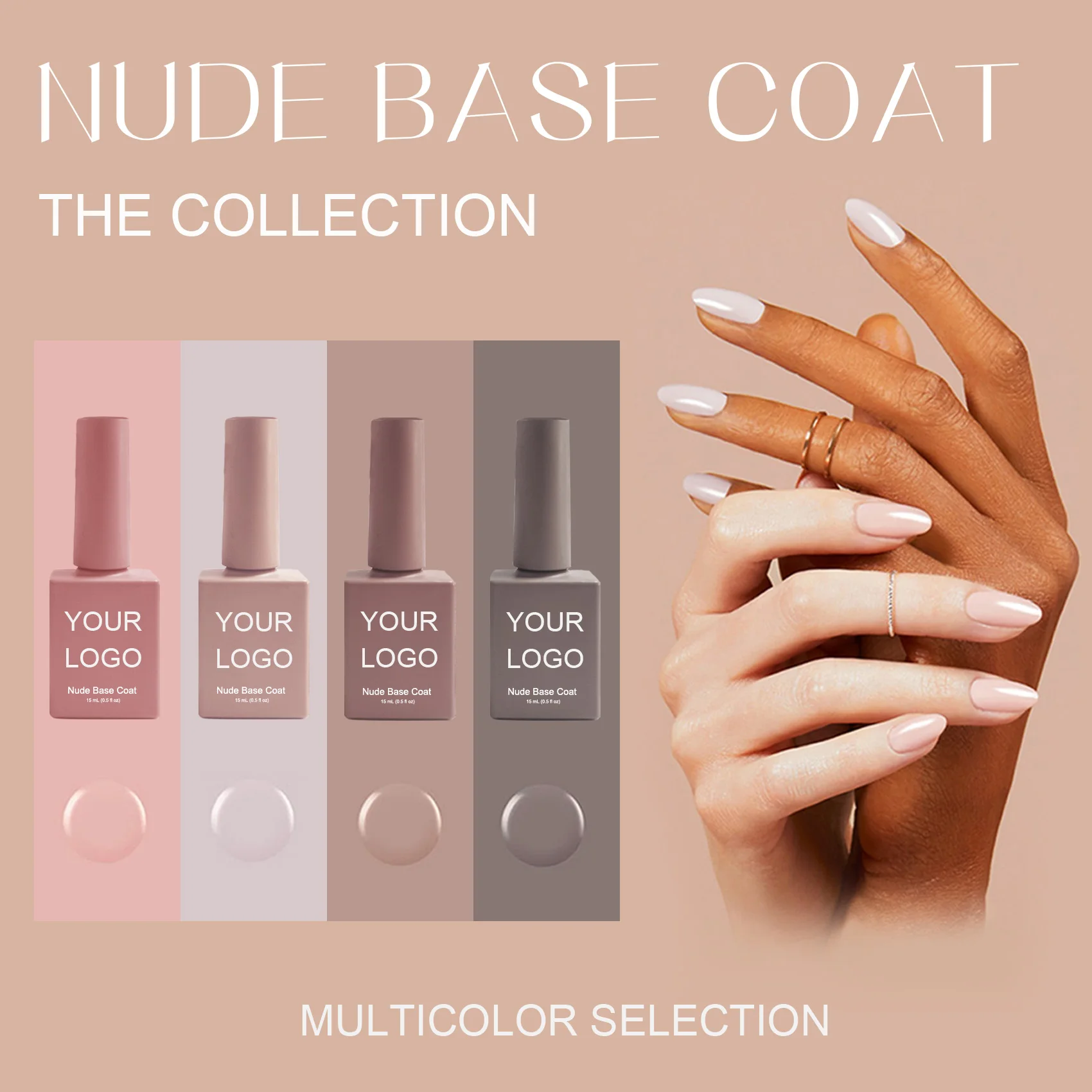 Tenteu rubber base nude color for french nails camouflage base gel polish base coat uv gel free sample OEM private label