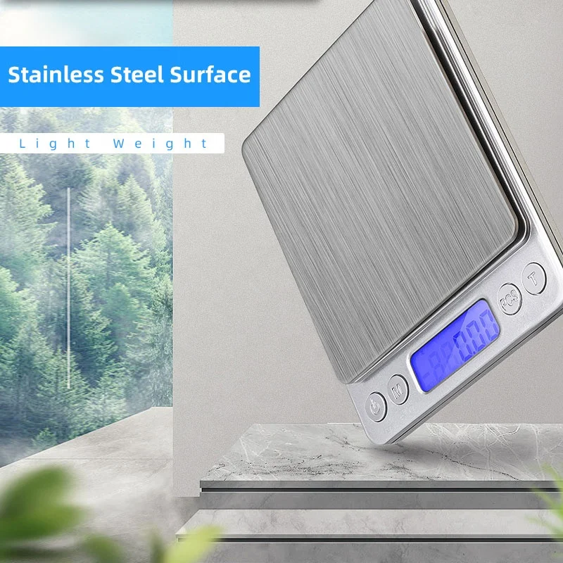 
Stainless Stain 0.01g Kitchen Gold Weight Scale, Digital Electronic Portable Gold Weighing Scales 