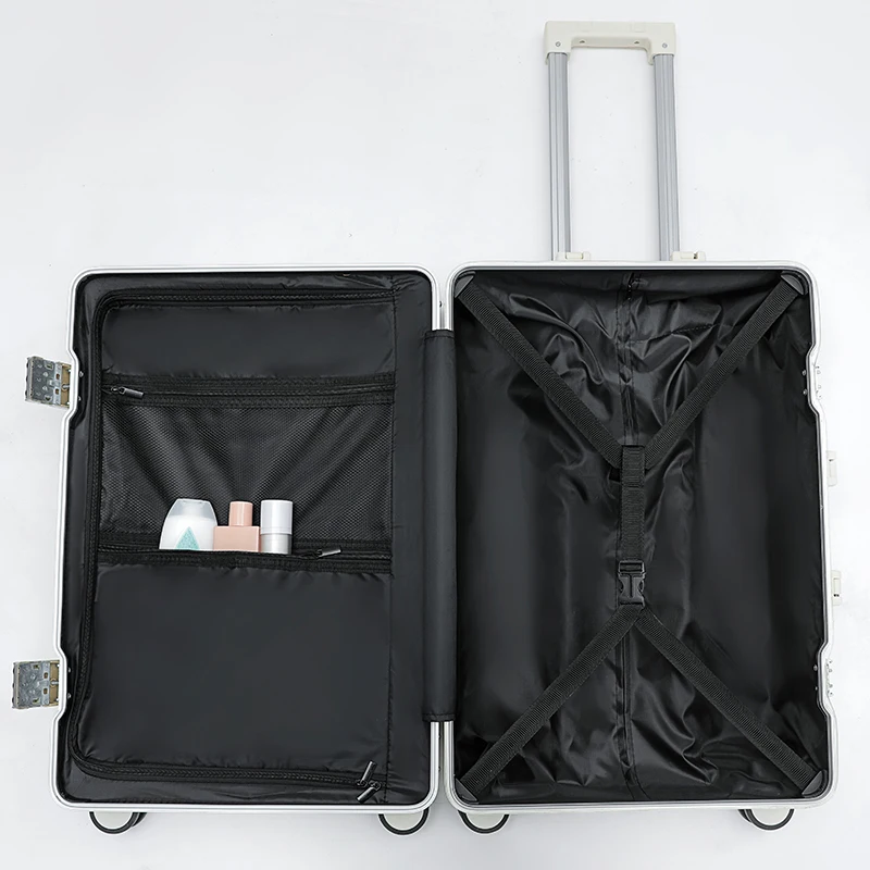 OEM/ODM High Quality Aluminium Suitcase  Luggage Carry Ons 20/22/24/26 Inch Large Cabin Luggage Suitcase for Traveling