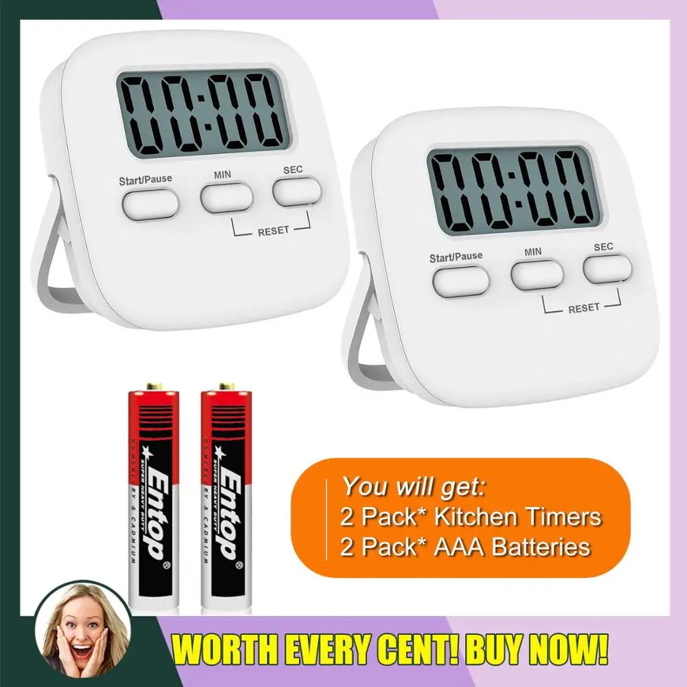 
Hot Sale Digital Kitchen Timer Magnetic Countdown Stopwatch Timer With Loud Alarm, Big Digit, Back Stand, Hanging Hole 