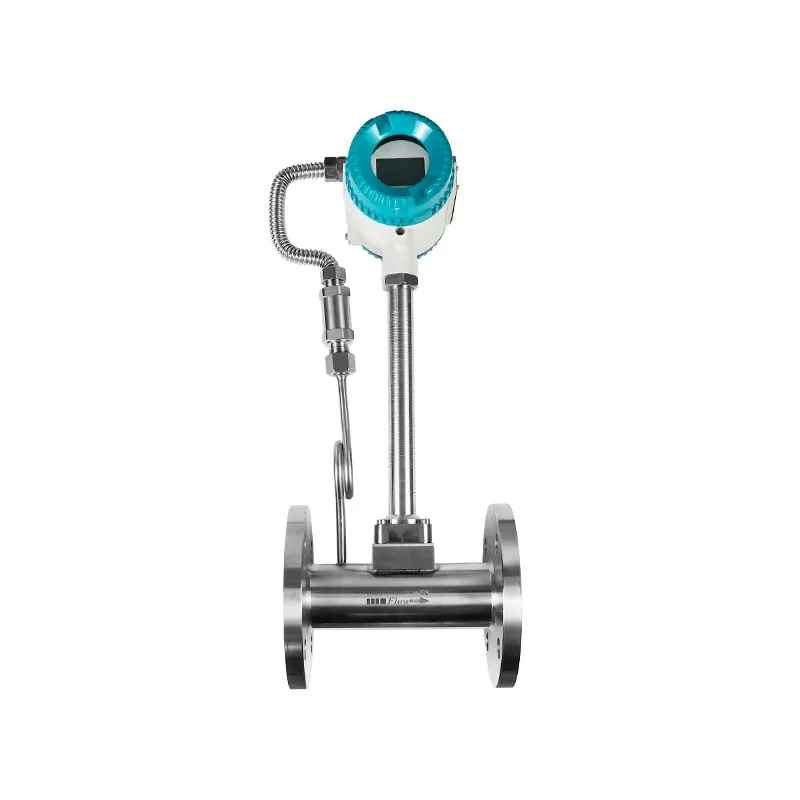 1.0% Precision High Temperature Wafer Flange Connection Liquid Volume Vortex Flowmeter For Thermal Oil