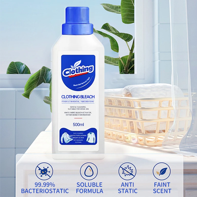 500ml Color Bleaching Agent Color Clothes Bleaching Laundry Detergent White Clothes Remove Yellow Special Bleaching Water
