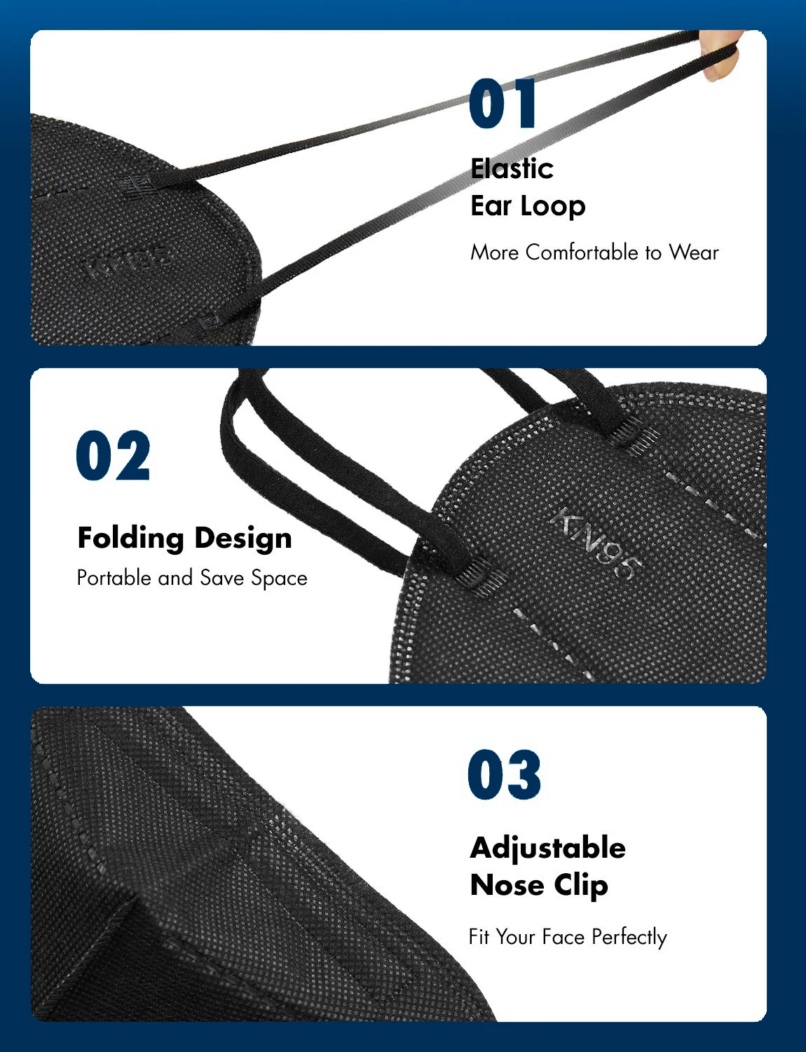 Respirator Disposable Colores Adulto Black Masks Made In China KN95 Face Mask