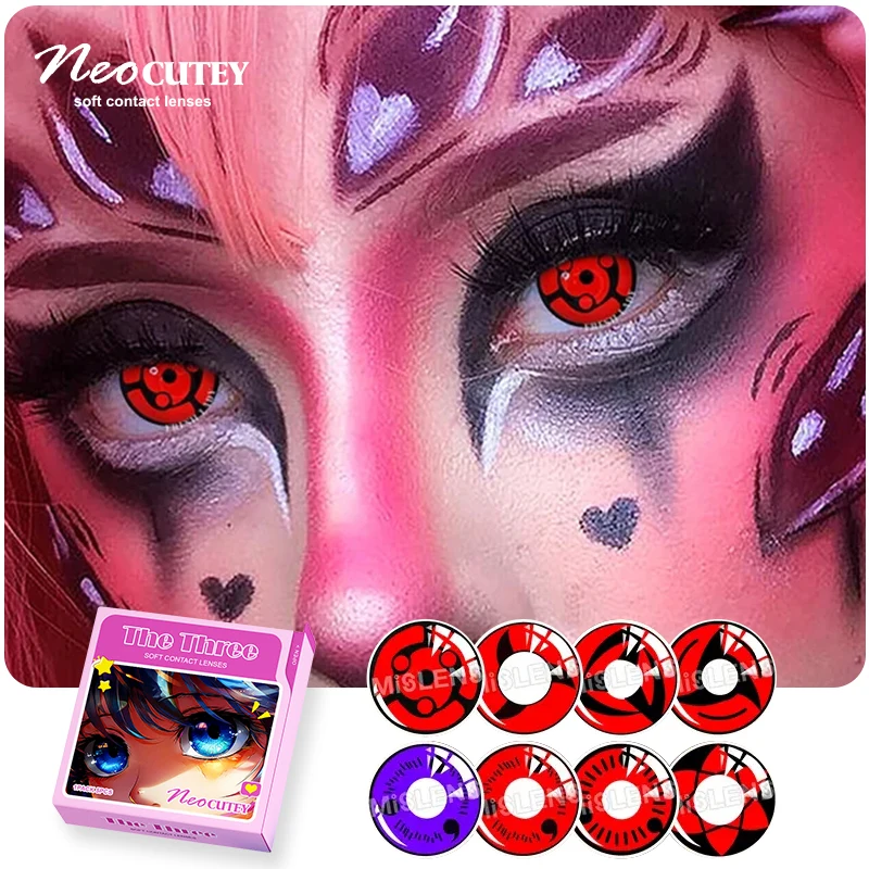 Factory Direct NEOCUTEY Sharingan Colour Contact Lenses Lentes De Contacto De Color Halloween Cosplay Eye Contacts Lens