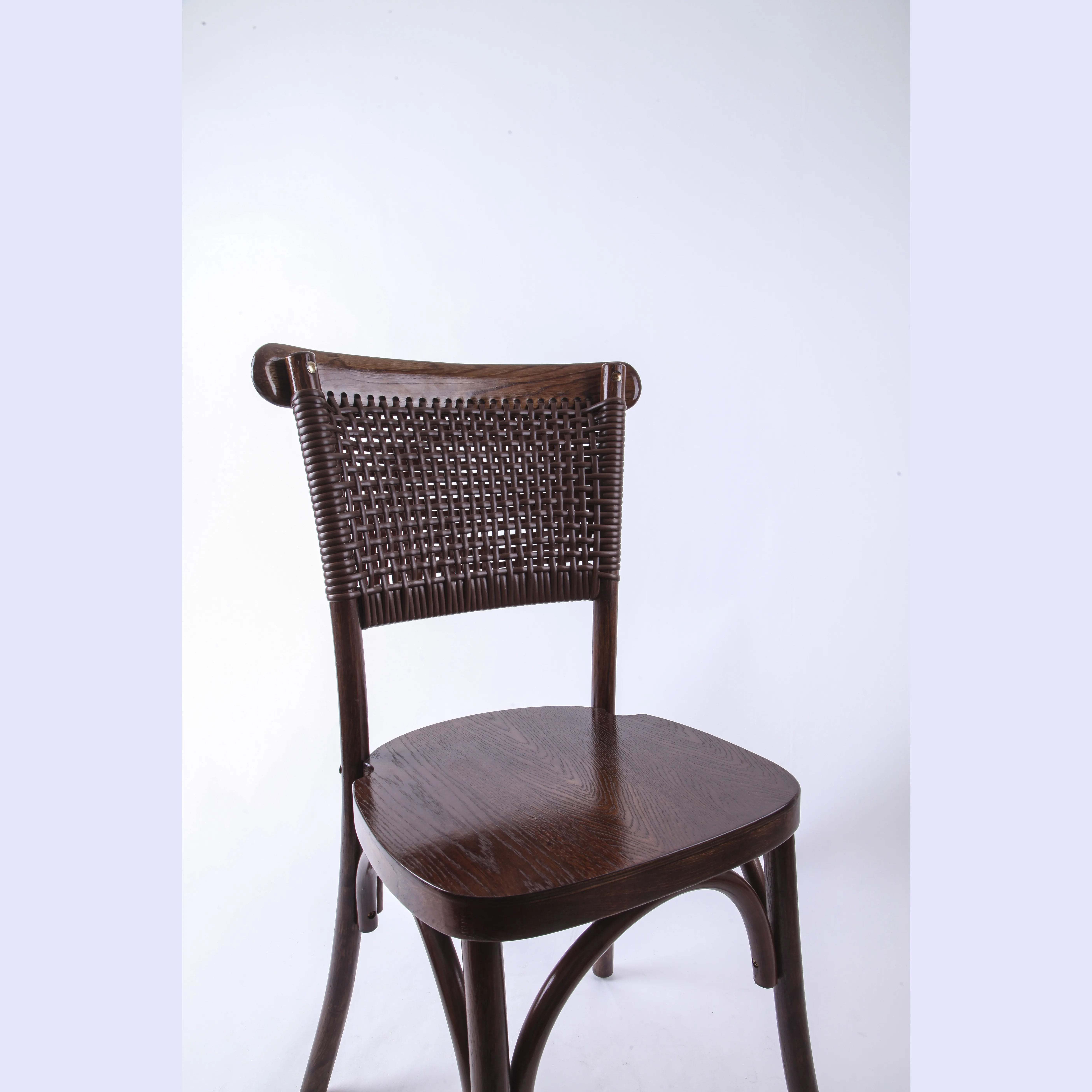 Best Selling Rope Back Wooden Dining Chairs for Wedding Events Rental Party