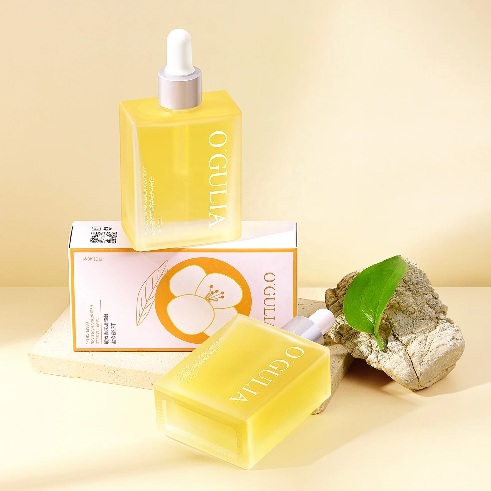 40ml Camellia Seed Extract Hair Care Essence Oil Organic Natural Scalp Massage Oil For Hair Growth Anti-Itching Nourish