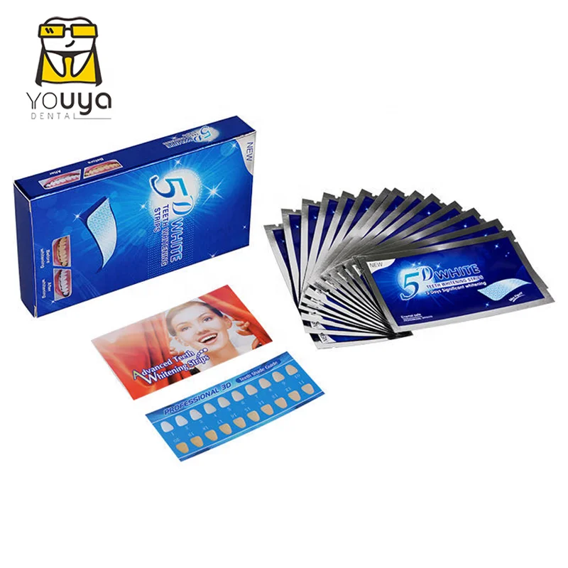 5D Teeth Whitening Strips Home Use Dental Teeth Whitening Kit Professional Effect White Strips