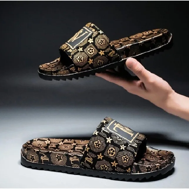 Custom designer Printed Slides And Slippers Customize Your Own Footwear Pvc soft flip flops Mens bathroom Beach PVC slippers