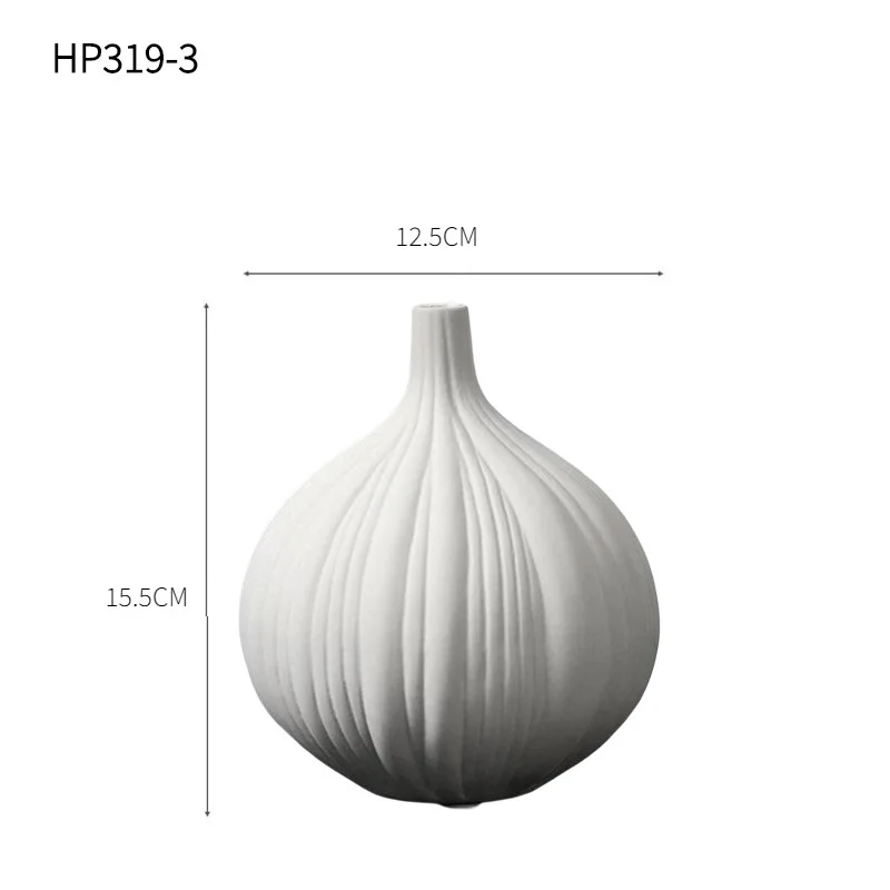 Ceramic garlic vase home accessories creative furniture northern European simple modern furnishings