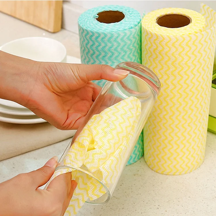 Disposable Cleaning Cloths Cloths Roll, Dish Wash Cloths, Cleaning Washcloth Towel for Kitchen Bathroom Furniture and Car