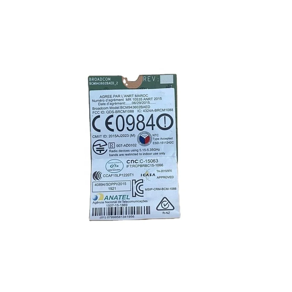  Беспроводная плата DW1830 WLAN + BT NGFF BCM94360