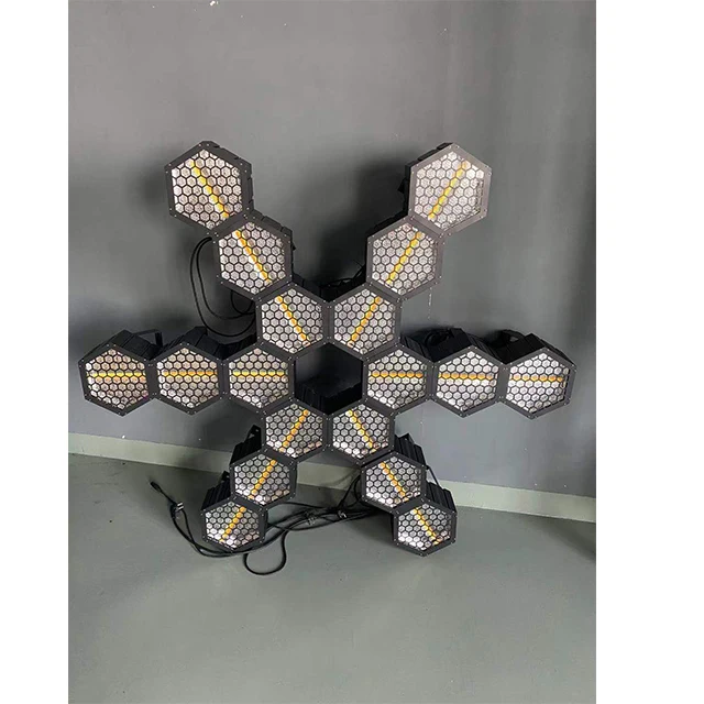 nightclub bar disco stage background light LED hexagon retro light