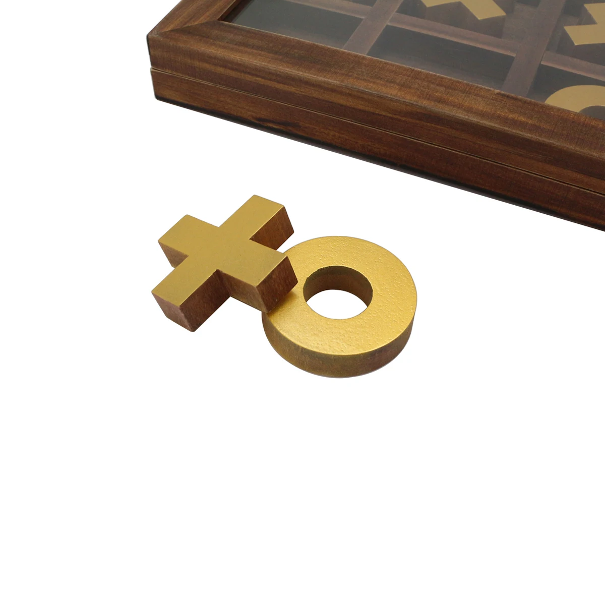 Foldable Educational Toys Travel Set Custom Wooden Board Games XO game Tic Tac Toe Game Set