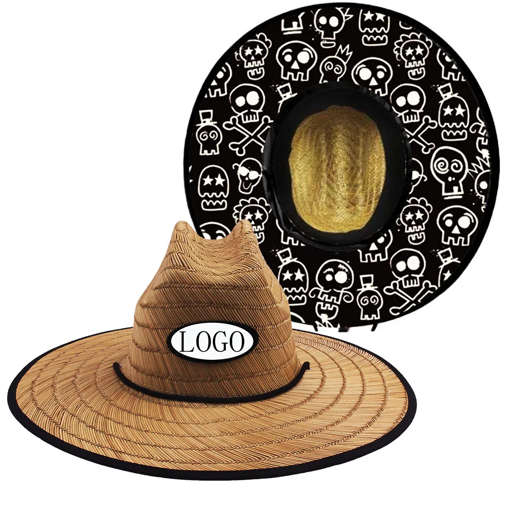 Unisex Cheap Sombrero Big Surf Lifeguard Men Women Logo Beach Supplier Custom Handwork Panama Wholesale Straw Hat Summer