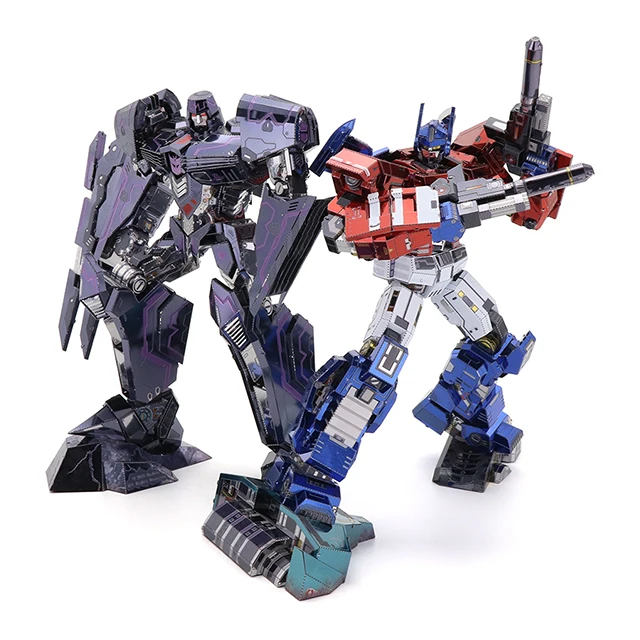 Comic Version  Transformers Optimus Prime 3D Metal Puzzle DIY Assemble Model Toys
