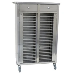 Wholesale Movable Medical Record Carts Stainless Steel Medical Record File Trolley