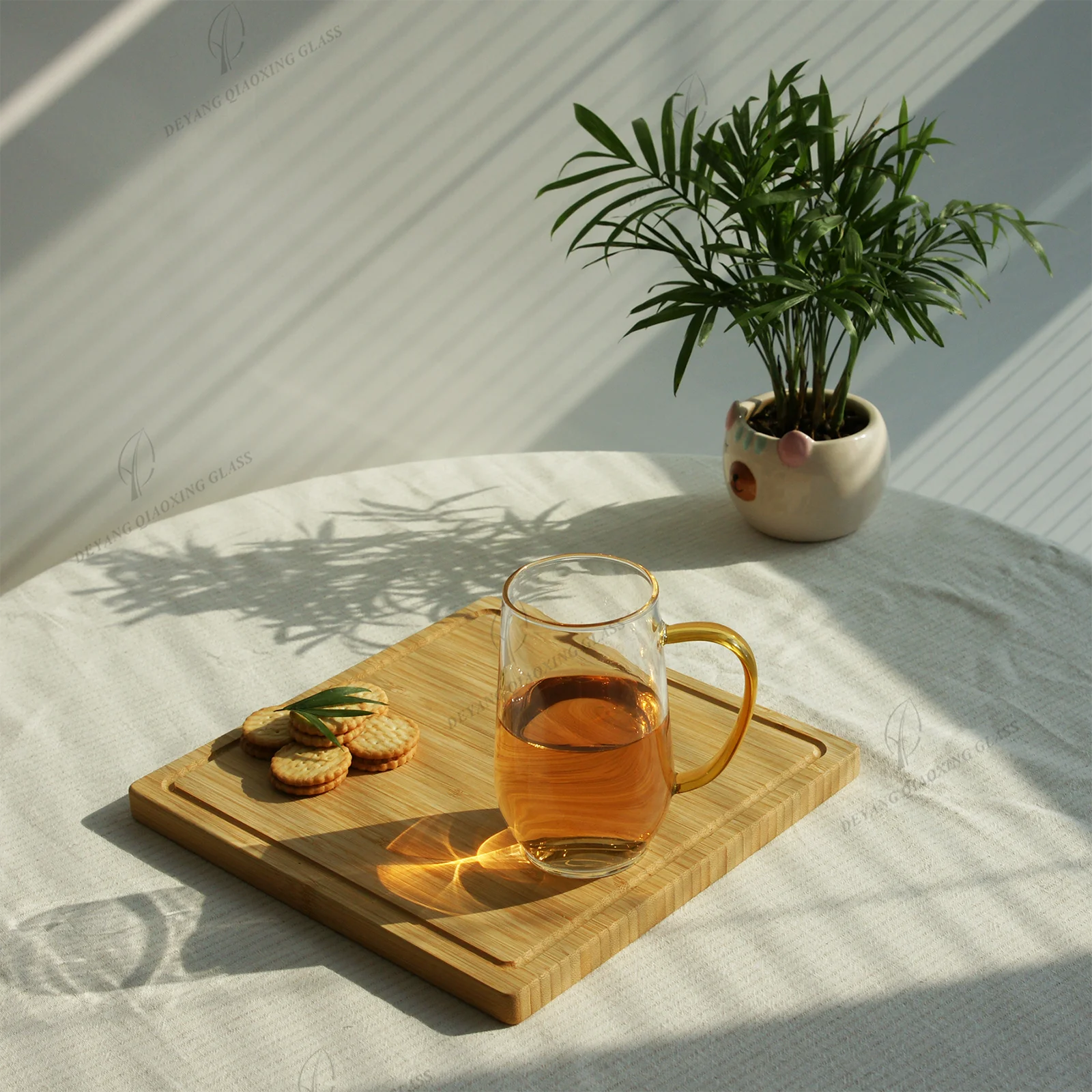 Wholesale Factory Small Clear Mug Glass Dessert Drink Coffee Tea Cups Set 6 pcs Designed for Coffee Water Borosilicate Glass