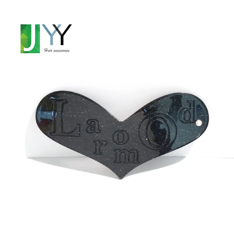 bulk fashionable acetate heart shape barrette letter hair clips words custom initial name brand hairclips hair accessories women