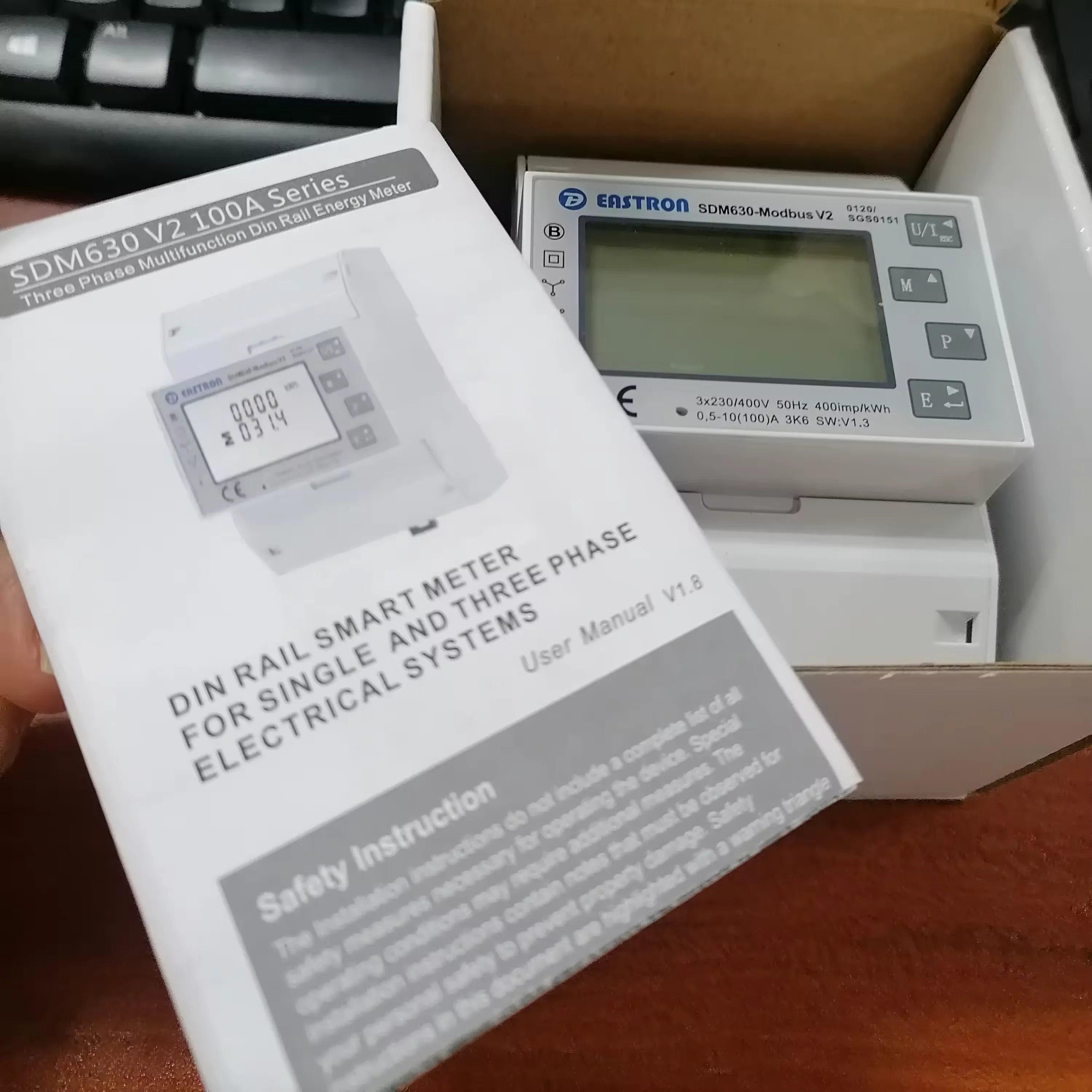 SDM630 100A Series One phrase Three Phase  Multifunction Energy Meter, Power Monitor suitable for deye growatt
