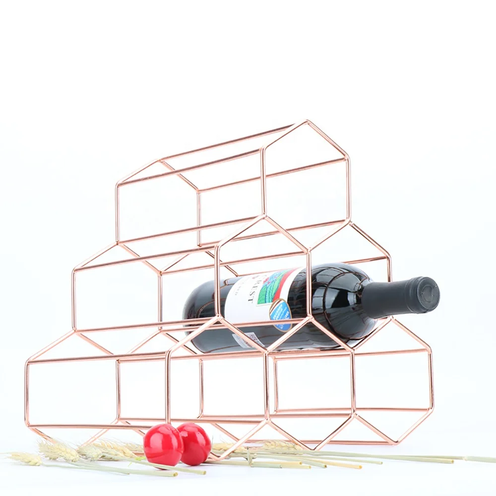 Amazon Hot Sellings Wine Rack Wine Whiskey Display Shelf Metal 6 Bottle Mount Kitchen Wine Bottle Holder Stand Organizer