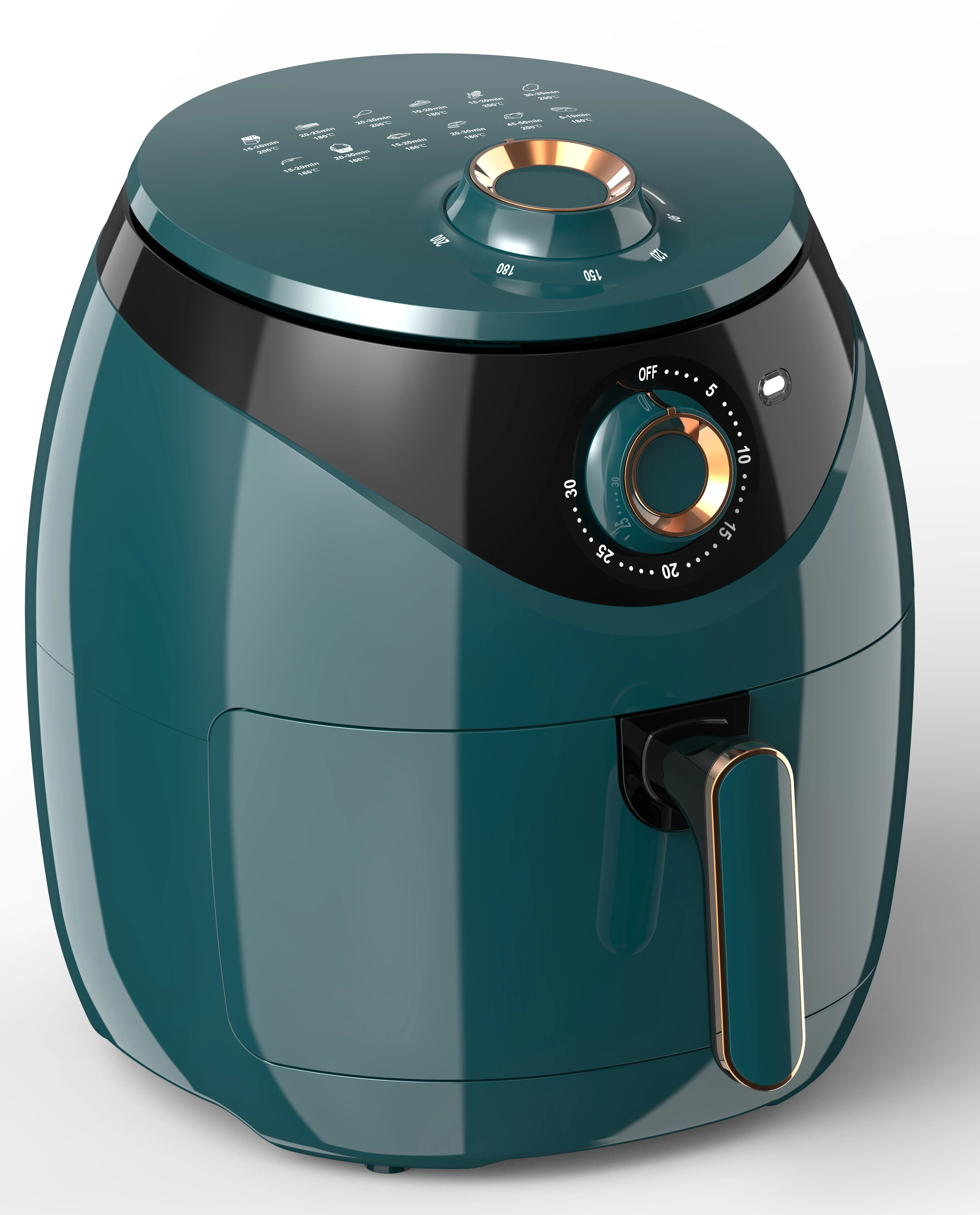 1500W 4.6 L Air Fryer for Healthy Low Fat Cooking with Adjustable Temperature