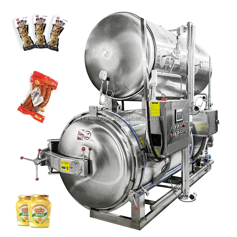 High Temperature Sterilization Pot Commercial Bottle and Canned Food Bags Of Food Retort Sterilizer Autoclave Machine