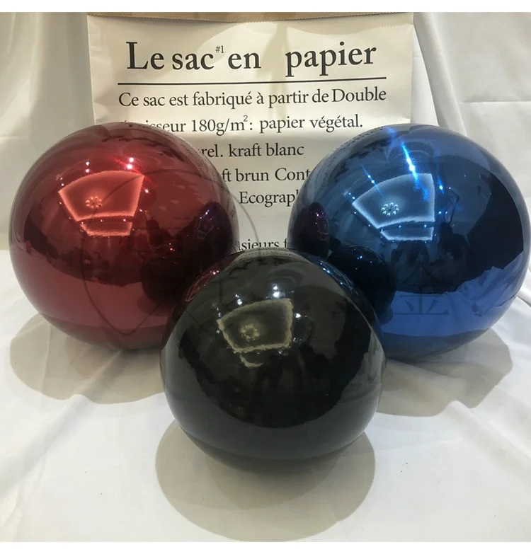 Red Blue Golden Colors Large Hollow Steel Sphere Stainless Steel Hollow Ball  Garden Gazing Metal Steel Hollow Balls