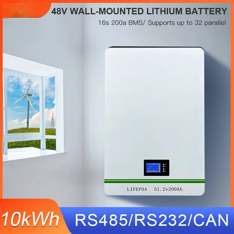 Household Energy Storage High-Capacity Lithium Battery 10 Kwh 51.2 V200Ah Solar Rechargeable Lithium Iron Phosphate Batteries