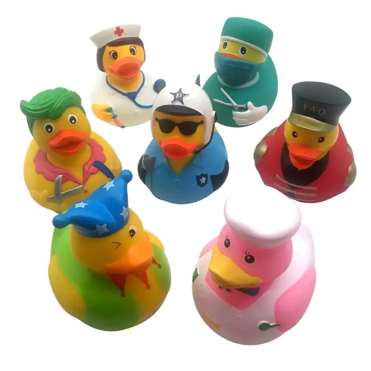 OEM ODM Custom Logo Printed Halloween Bath Pirate Various Shape Rubber Duck Floating Plastic Promo Gift Item for Bathroom Use