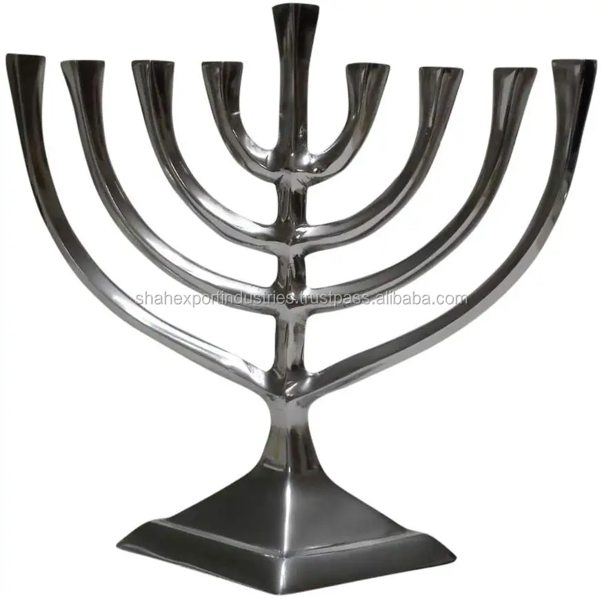 Christmas Hanukkah Silver Hammered Menorah Ornament Perfect for interfaith families who want to honor both Christmas & Hanukkah