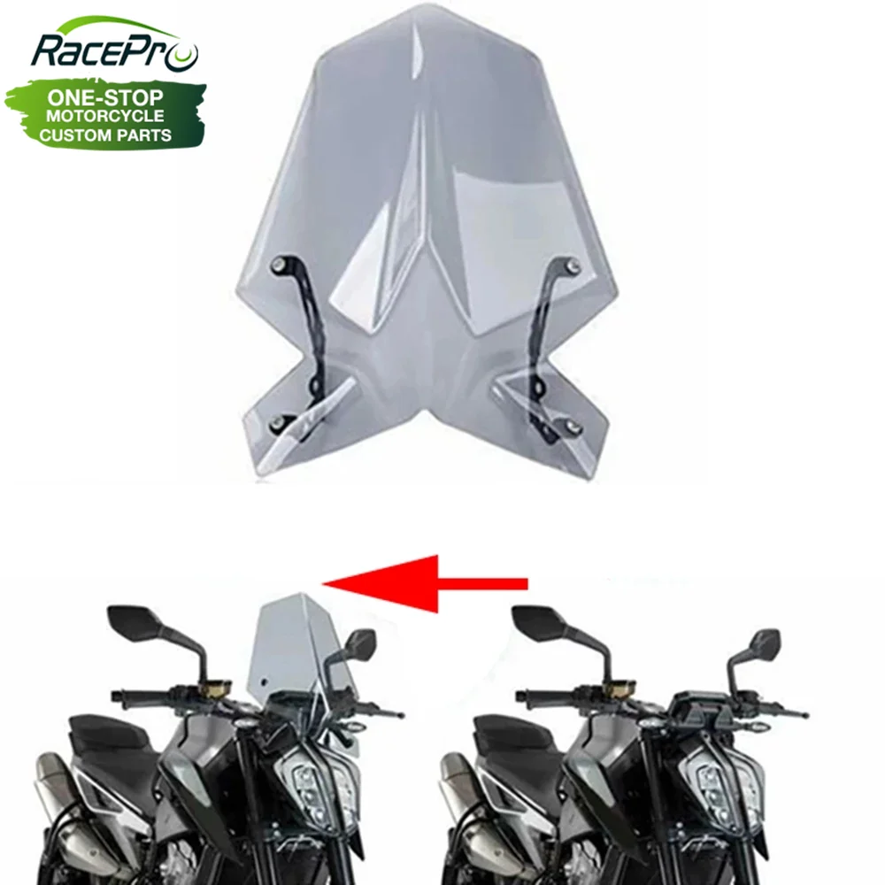 RACEPRO Windscreen Windshield Screen Shield Wind Deflector with Bracket For KTM DUKE 790 2018 2019 2020