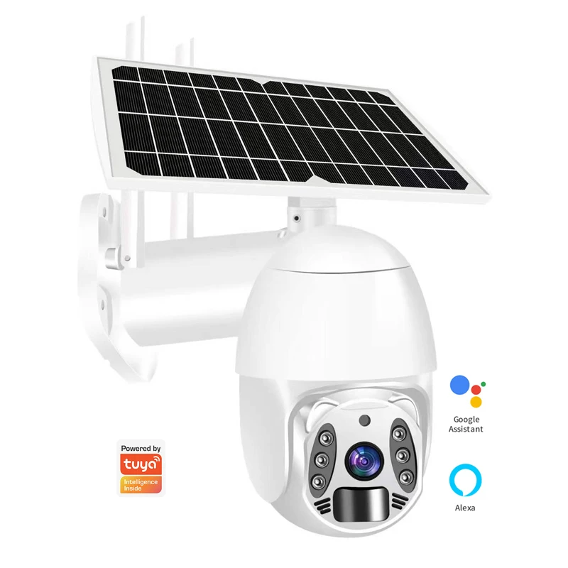 Best Selling Tuya 3MP PTZ Dome Camera Color Night Vision External Security Camera WiFi Surveillance Trailer Works with Alexa