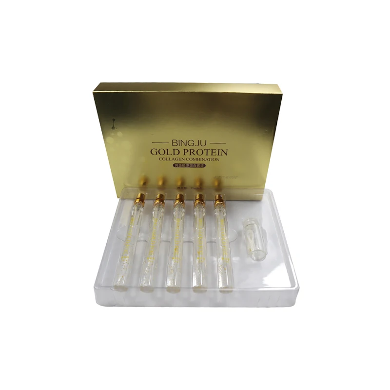 absorvible Gold Protein Peptide collagen threads Lines Carving Serum face Removal Wrinkles
