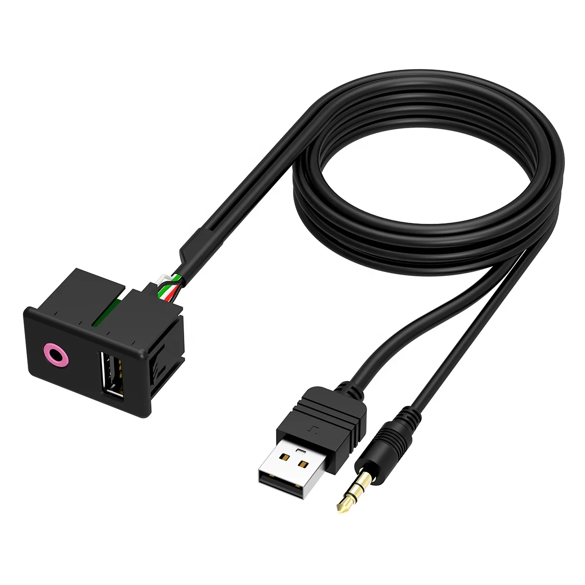 Автомобильный утапливаемый кабель 1 5 м для автомобиля 3 мм USB AUX разъем наушников модифицированный VW